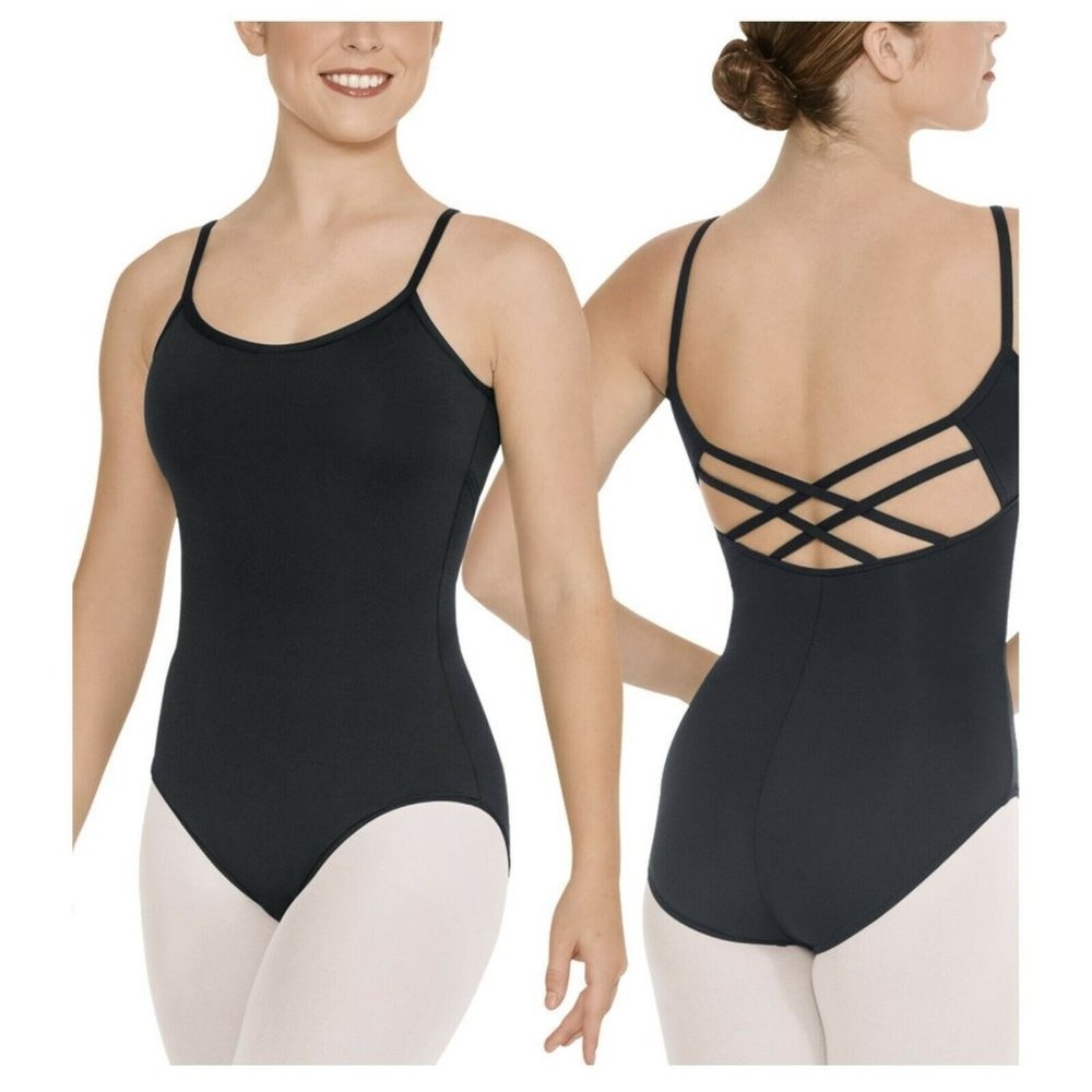 EUROTARD Adult Black Leotard One Piece SMALL Ballet Costume Dance Balletcore